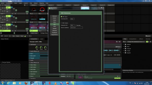 OSC Settings - Slave Computer