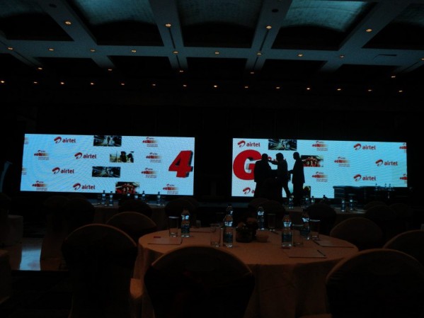 Airtel 4G Launch 1600x384 LED wall (40 feet x 7.5 feet)