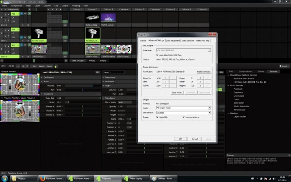 output format: not connected