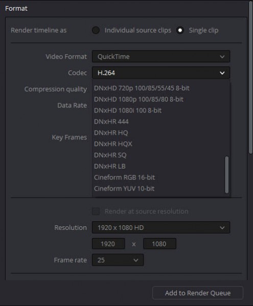 davinci delivery tab screen