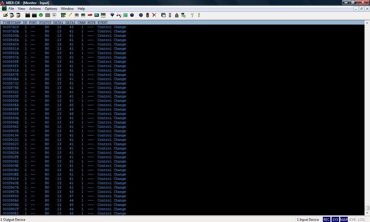 screenshot of midiox forwards