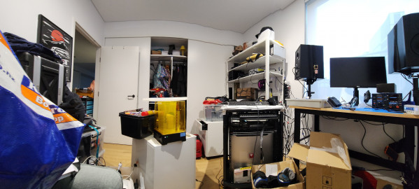 My workspace is coming g together. Resin printer just arrived and I have gotten all of my electronics stuff from all over the place and brought containers to organise.