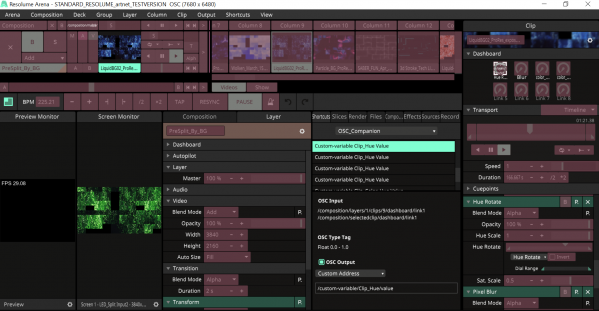 as you can see you can´t change the clip during edit osc