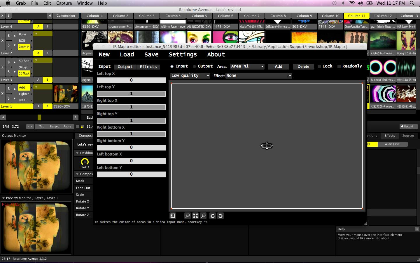 Video works with input